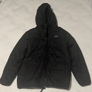 Patagonia Black Youth Large Reversible Hooded Jacket